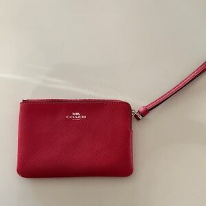 Coach red Wristlet